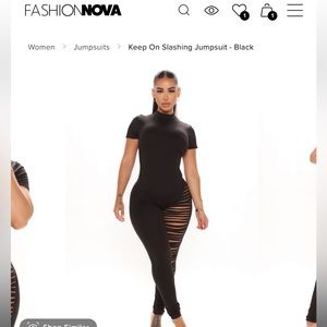 Fashion Nova catsuit (black)